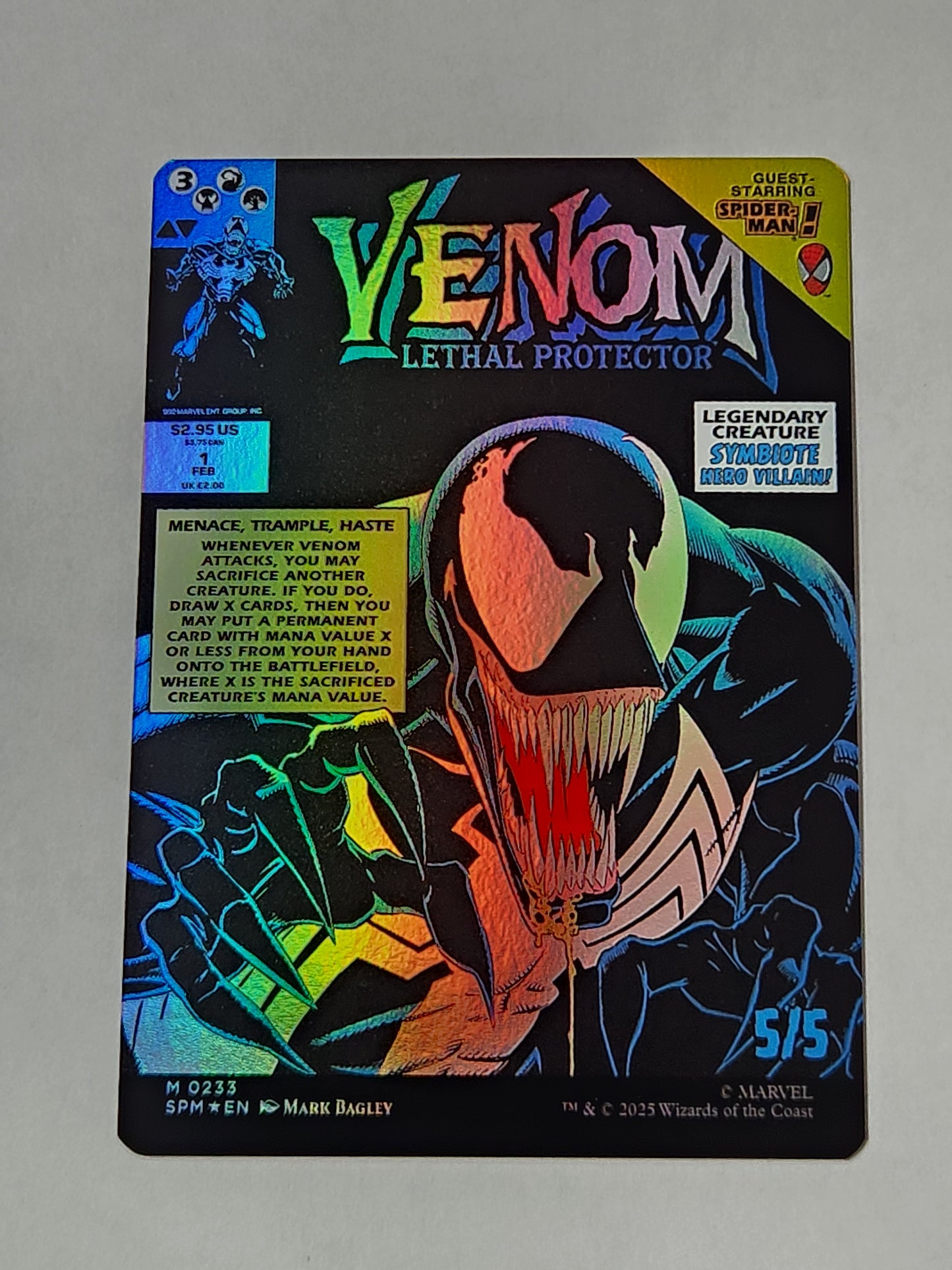 MTG Eddie Brock Borderless 0233 Foil Universes Beyond Spiderman