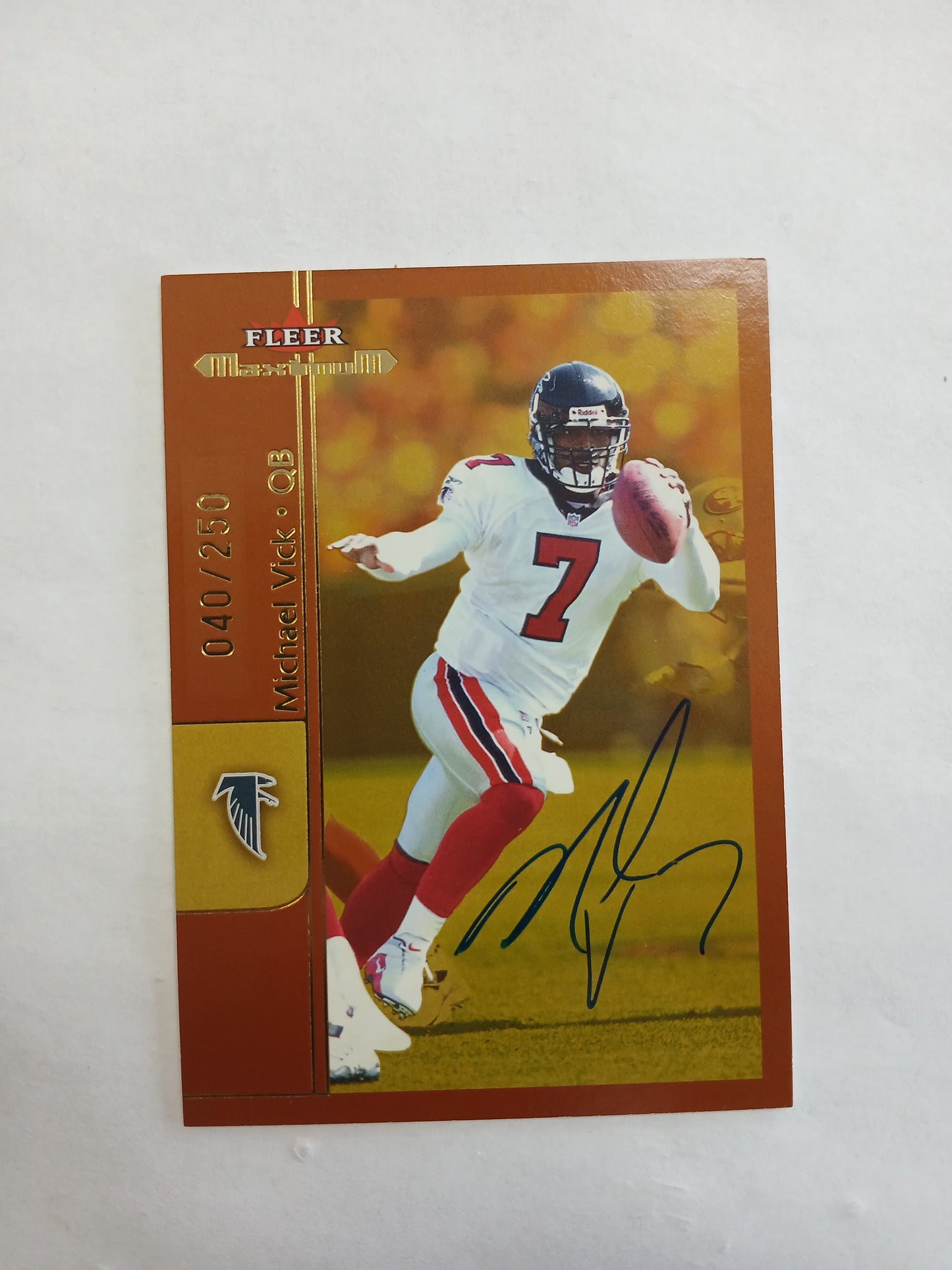 2002 Fleer Maximum Michael Vick Autograph #/250