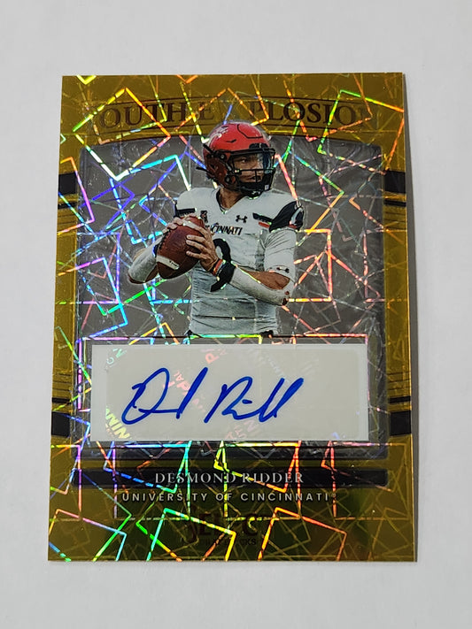 2022 Select Draft Picks Desmond Ridder Youth Explosion Rookie Auto Gold Lazer 4/5