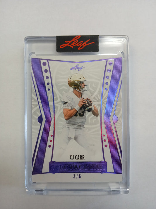 2026 Leaf Spectacular CJ Carr Purple Foil #/6