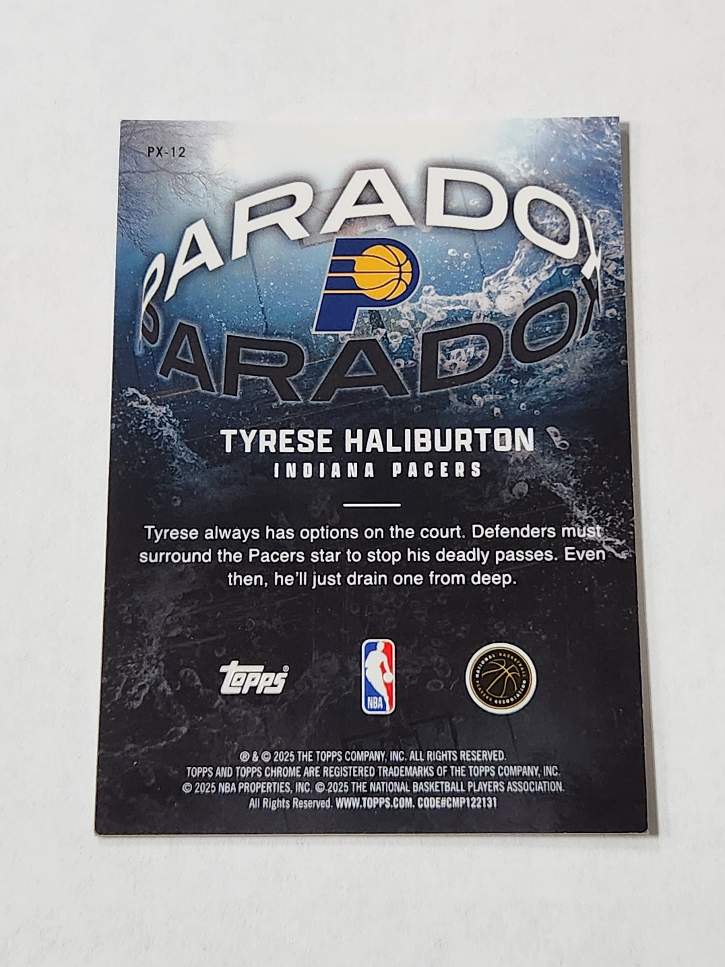 2025-26 Topps Chrome Tyrese Haliburton Paradox Refractor Case Hit Pacers