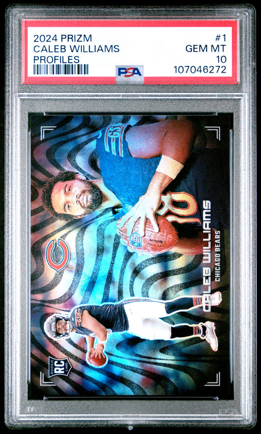 2024 PANINI PRIZM PROFILES #1 CALEB WILLIAMS PSA 10 BEARS SP CASE