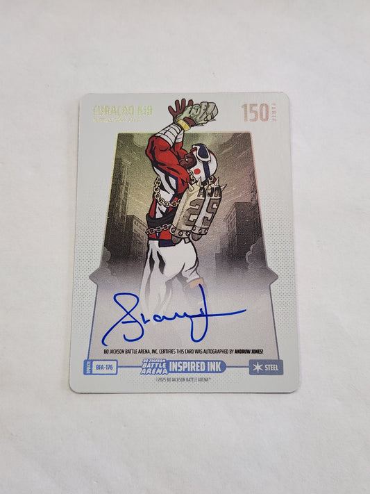 2025 Bo Jackson Battle Arena Andruw Jones Curaco Kid Inspired Ink On Card Auto