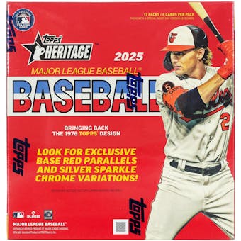 Topps 2025 Heritage MLB Baseball (1) Mega Box
