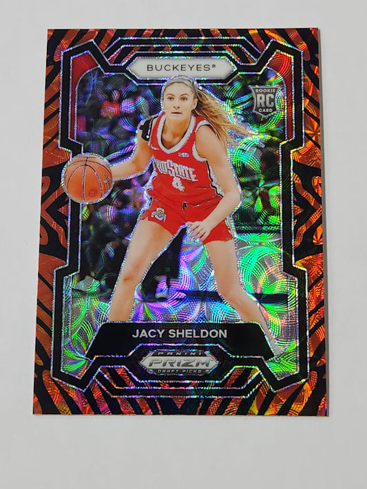 2024 Prizm Draft Picks Jacy Sheldon Rookie Tiger Stripe SSP Case Hit
