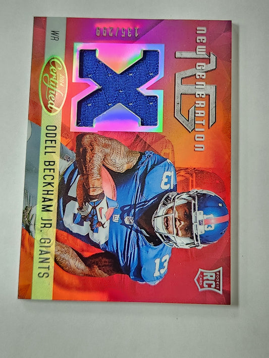 2014 Certified Odell Beckham Jr New Generation Rookie Jersey Card /299