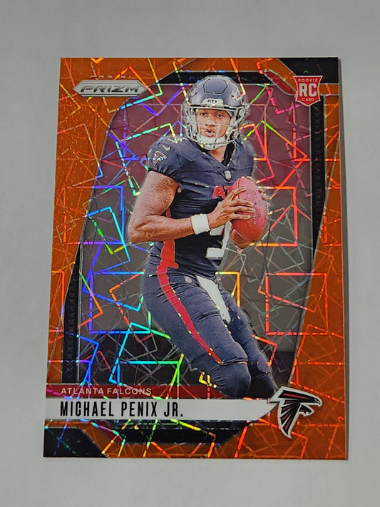 2024 Prizm Michael Penix Jr. Orange Lazer RC