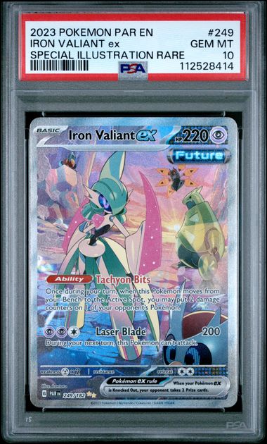 2023 POKEMON Iron Valiant Ex SIR #249 PSA 10