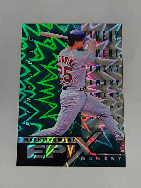 1997 Pinnacle Baseball Mark McGwire Epix Moment Green Emerald E18 SP Rare