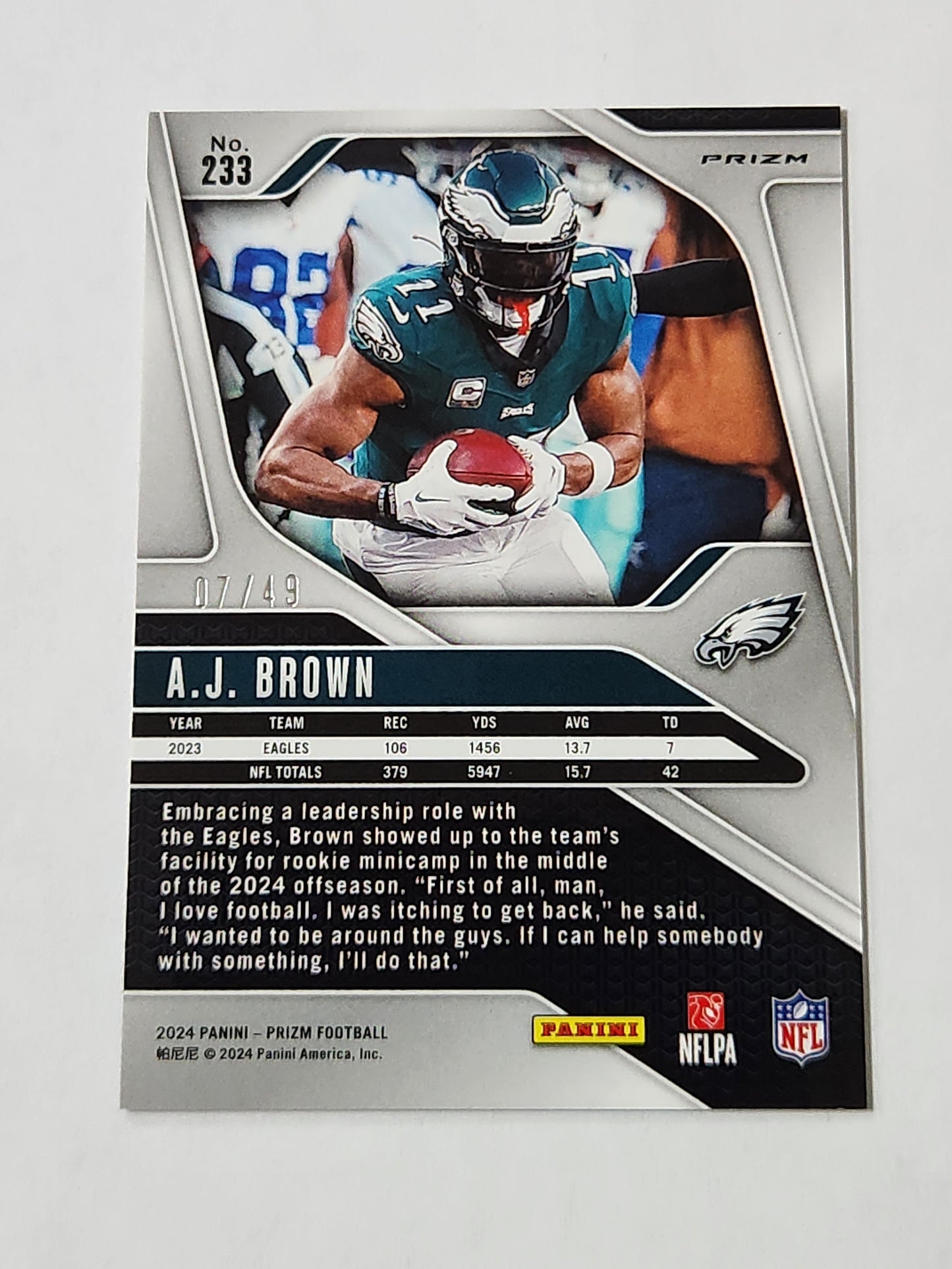 2024 Prizm A.J. Brown Purple Disco /49