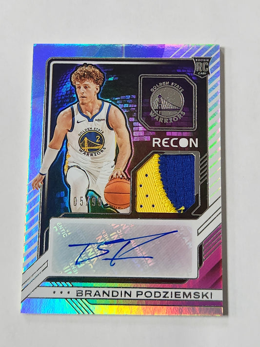 2023-24 Panini Recon Brandin Podziemski RPA # /99 Warriors