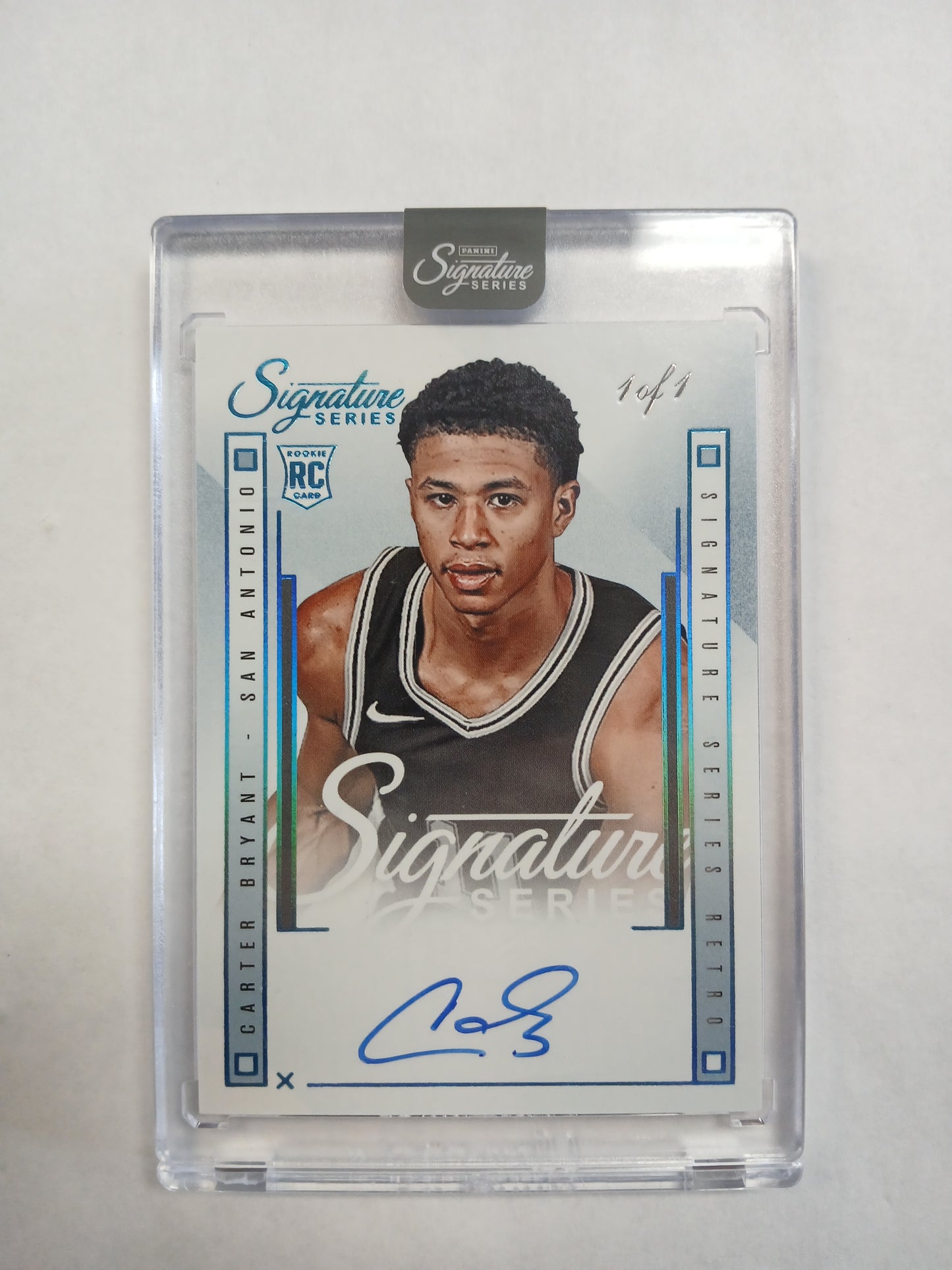 2025 Signature Series Carter Bryant Signature Series Retro On Card Auto Rookie Platinum #1/1 One of One
