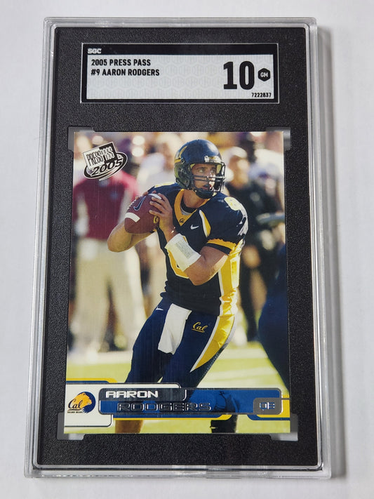2005 Press Pass #9 Aaron Rodgers SGC 10