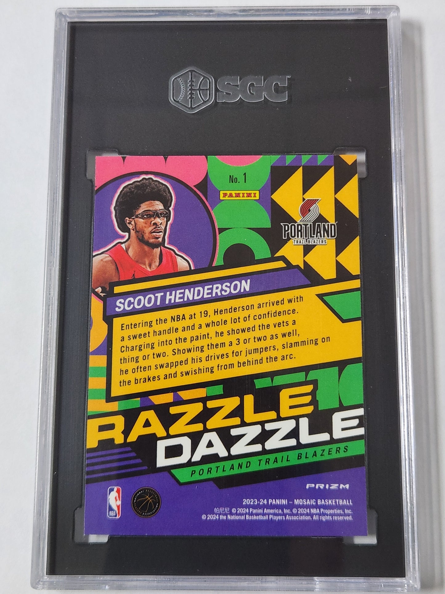 2023 Mosaic Scoot Henderson Razzle Dazzle SP SGC 10
