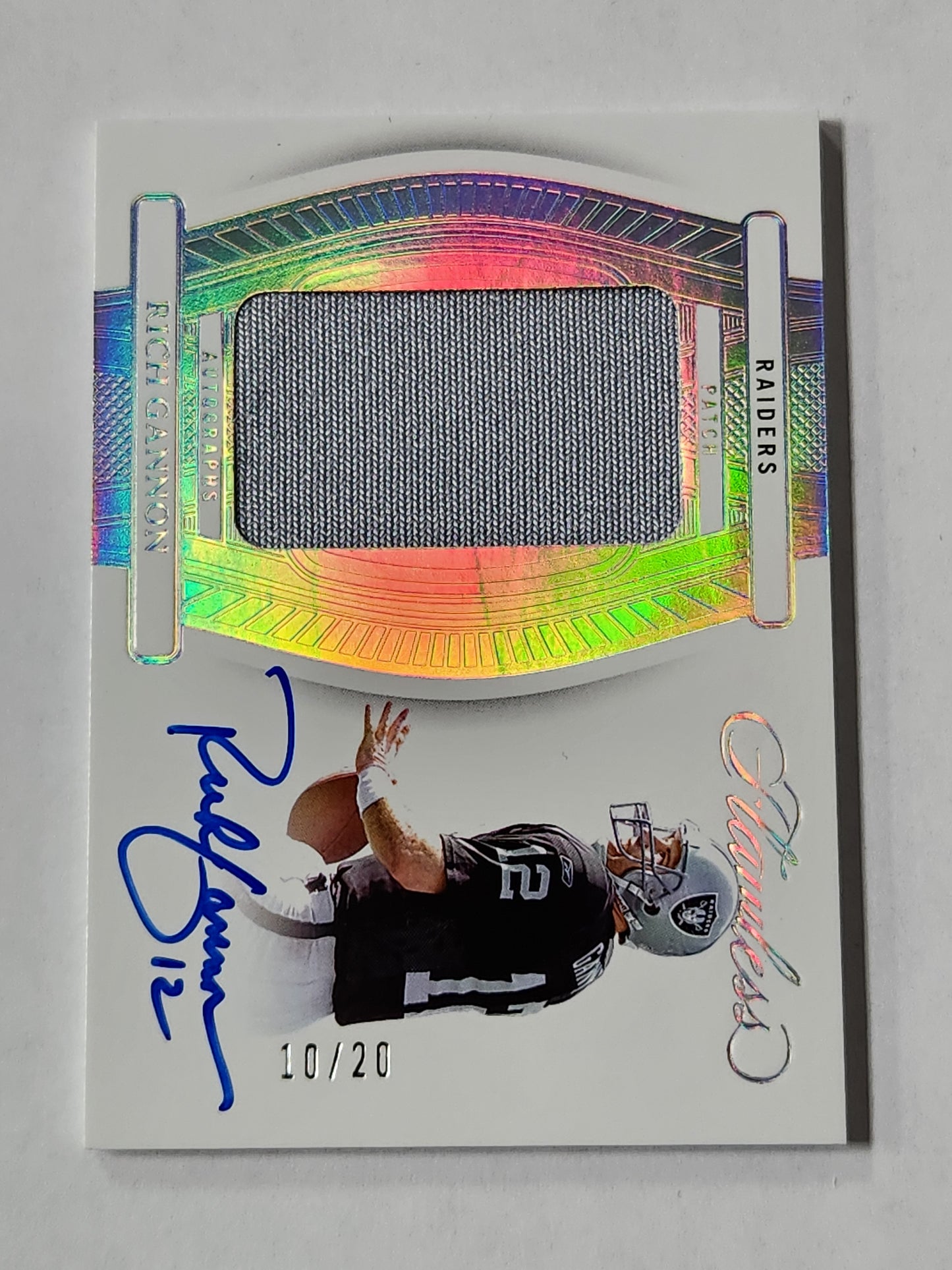 2024 Flawless Rich Gannon # /20 Patch Auto Raiders PA-RGA