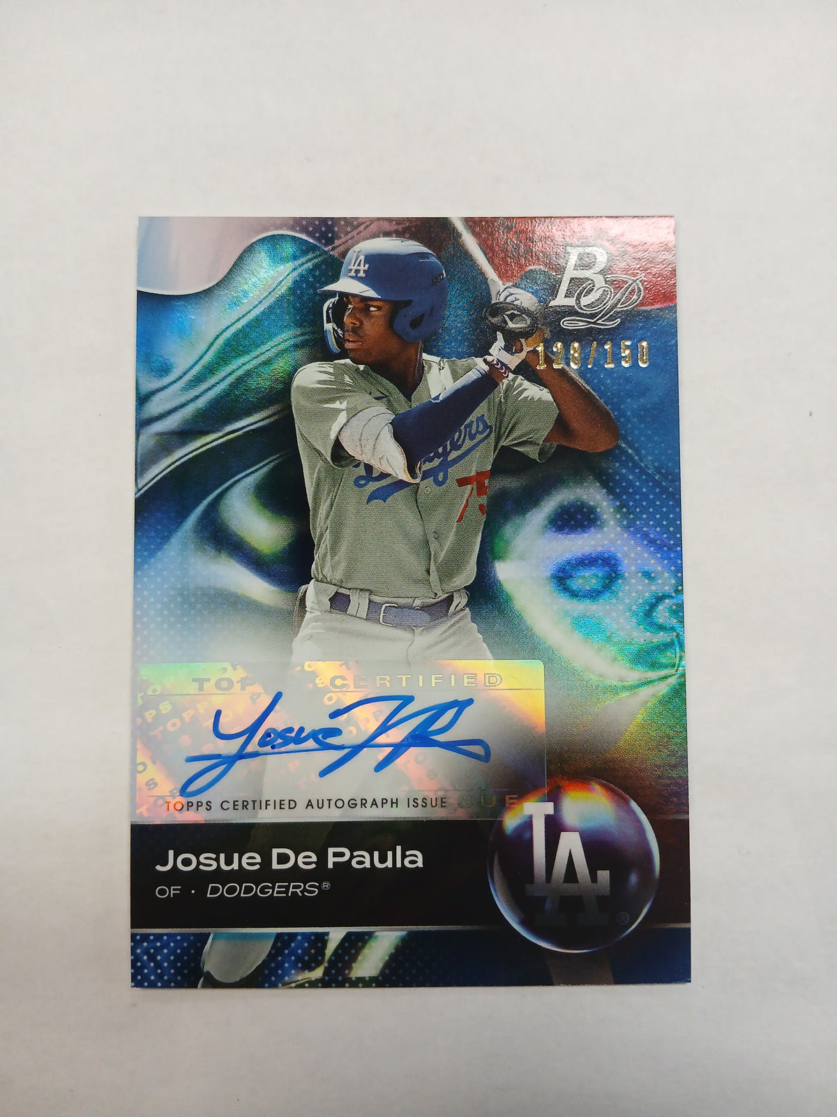 2023 Bowman Platinum Josue De Paula Top Prospect Auto #/150
