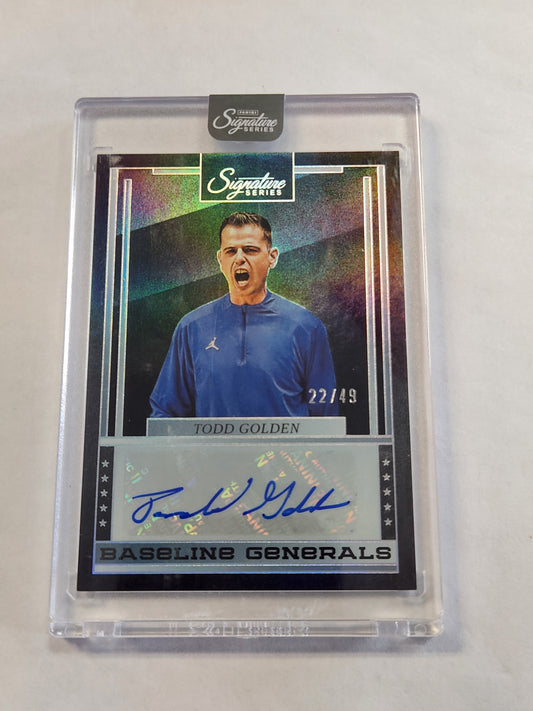 2025 Signature Series Todd Golden Baseline Generals Auto #/49