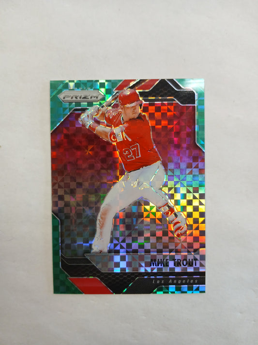 2017 Prizm Mike Trout Green Mosaic #/49