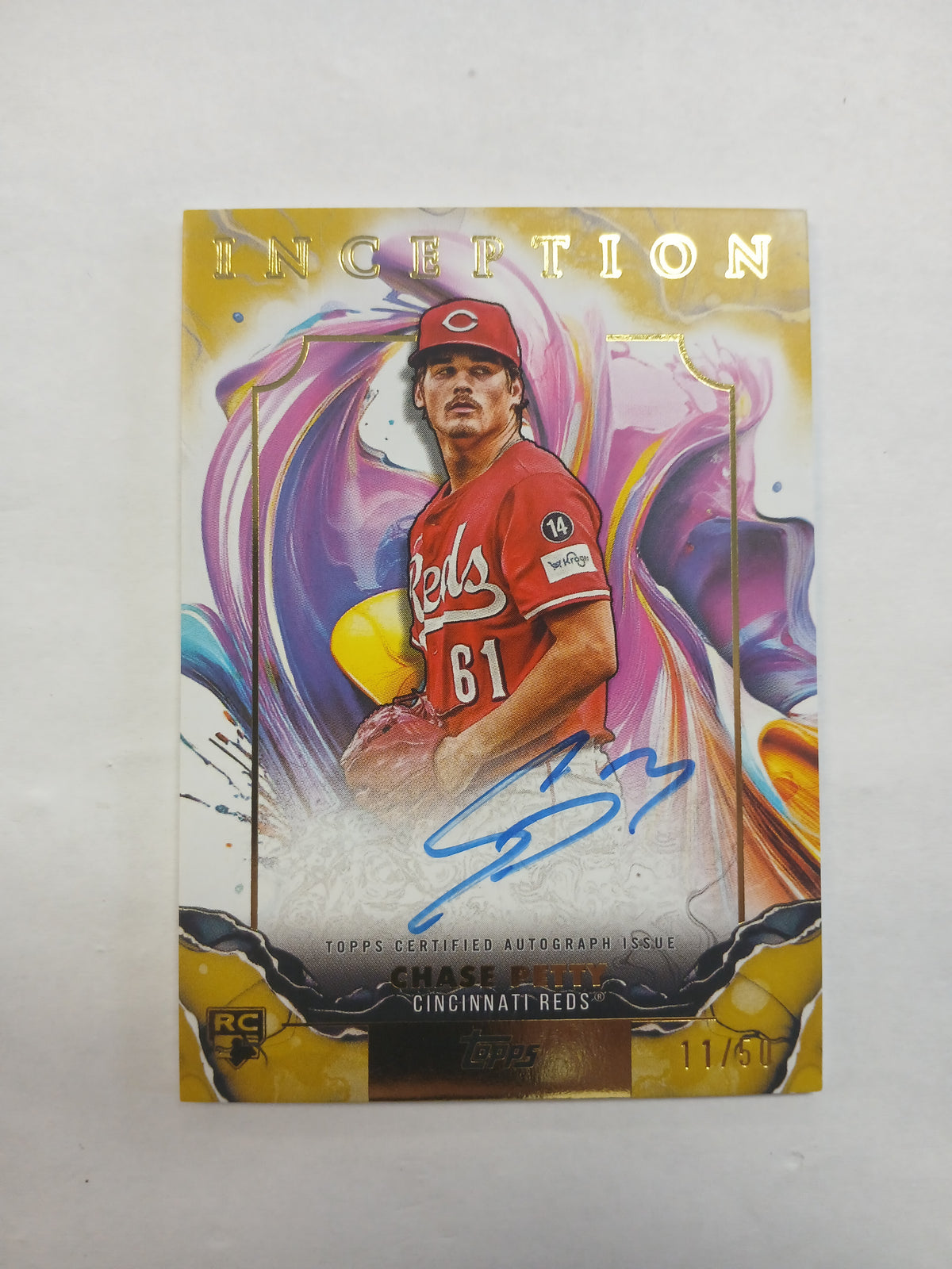 2025 Topps Inception Chase Petty Rookie and Emerging Stars Autographs On Card Auto Gold #/50