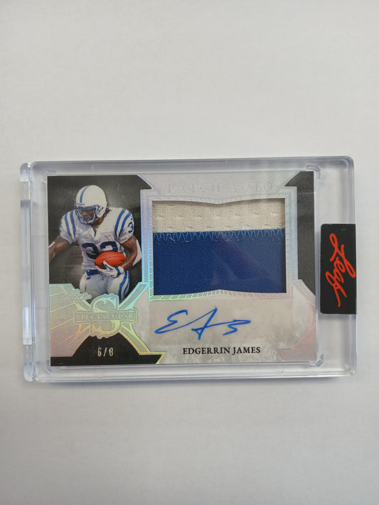 2026 Leaf Spectacular Edgerrin James Dual Color Patch Auto Silver #/8