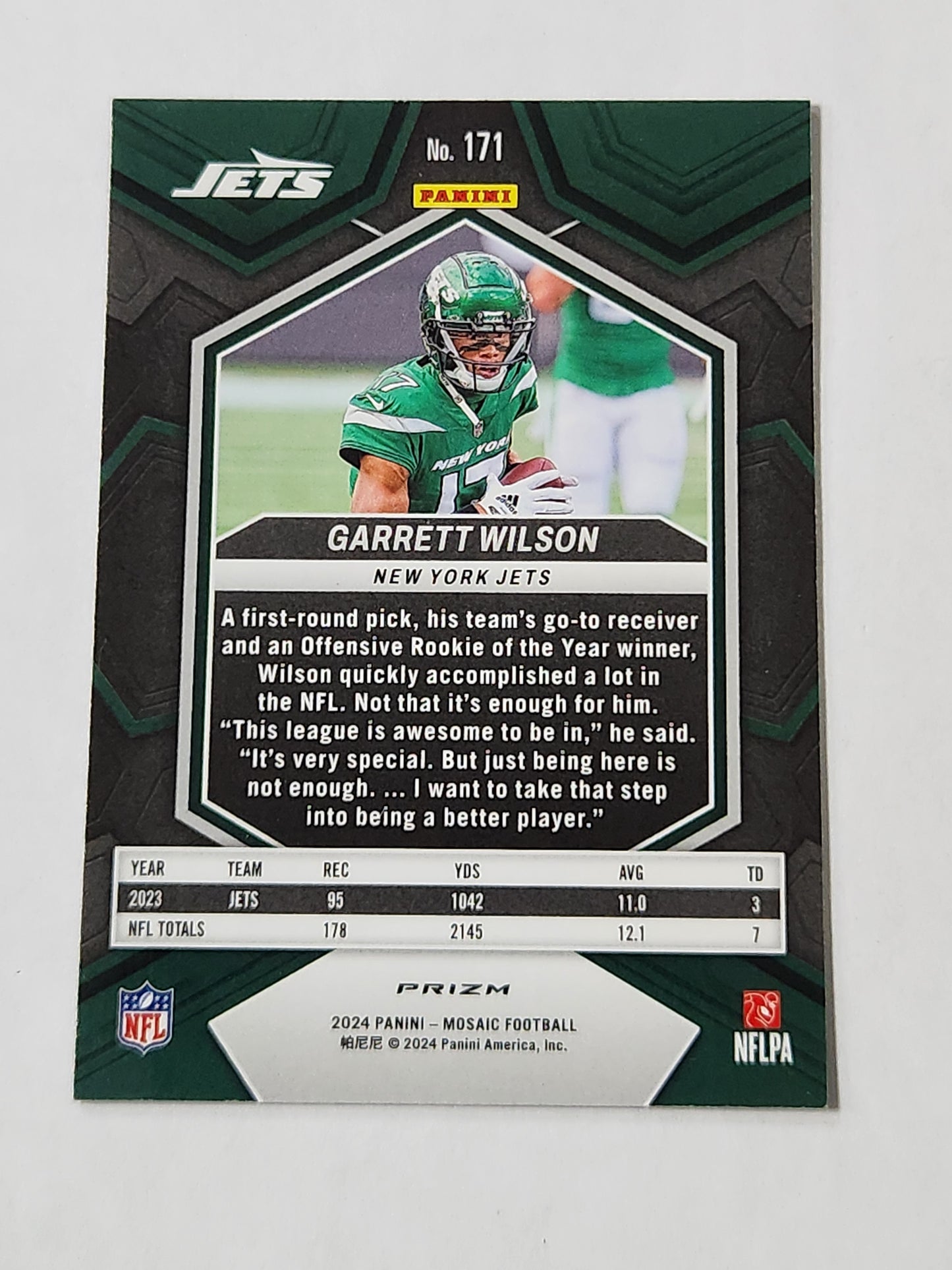 2024 Mosaic Prizm Garrett Wilson Genesis SP #171