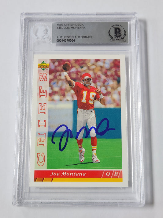 1993 Upper Deck #460 Joe Montana Beckett Authentic Autograph