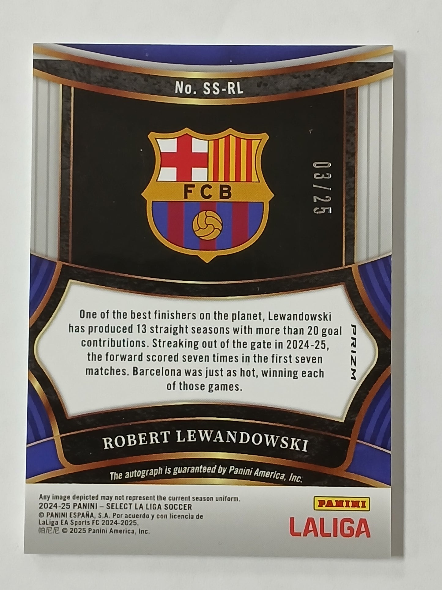 2024 Select Robert Lewandowski La Liga Signatures Tie Dye /25