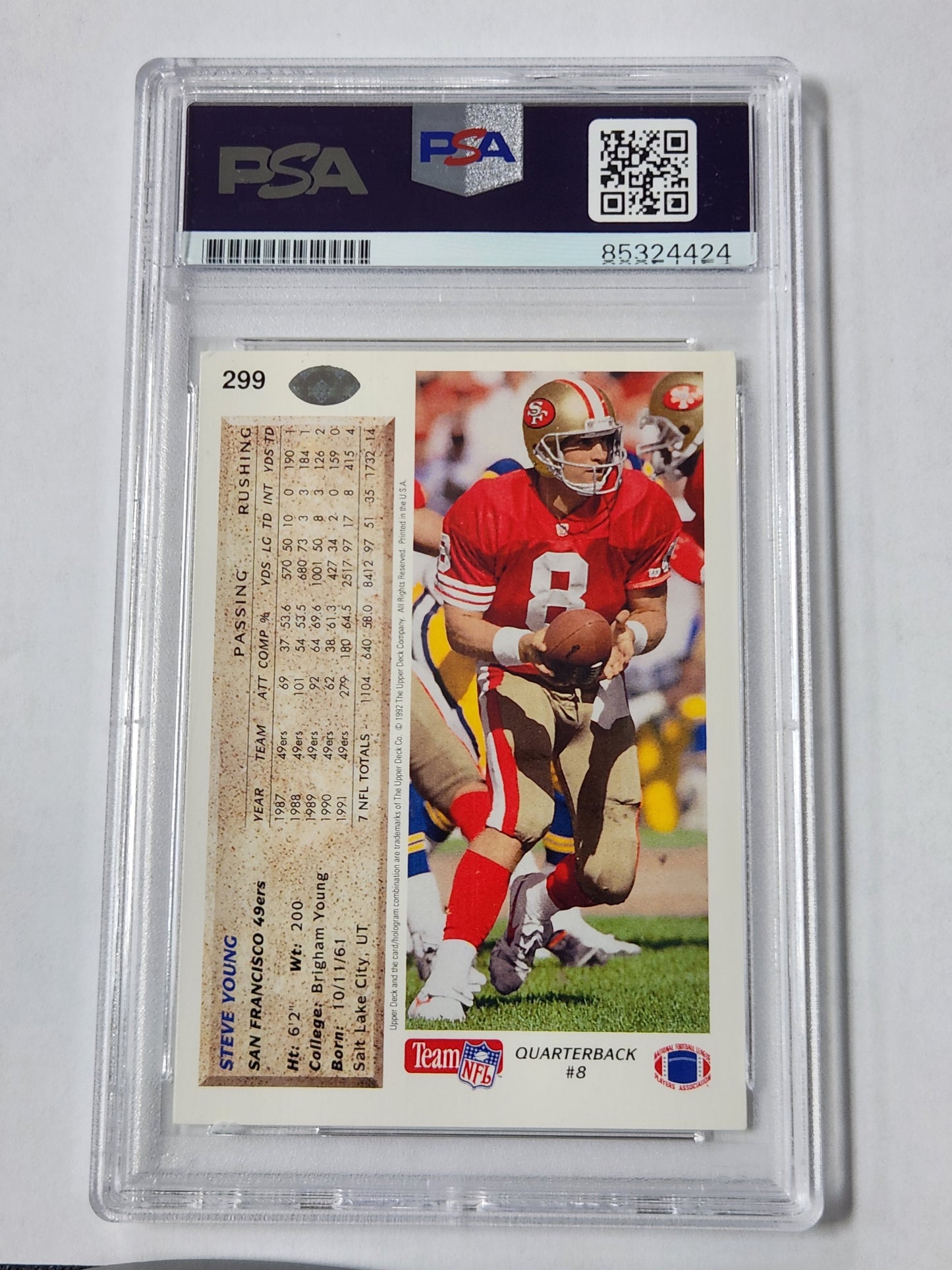 1992 Upper Deck Steve Young Autograph PSA Authentic auto
