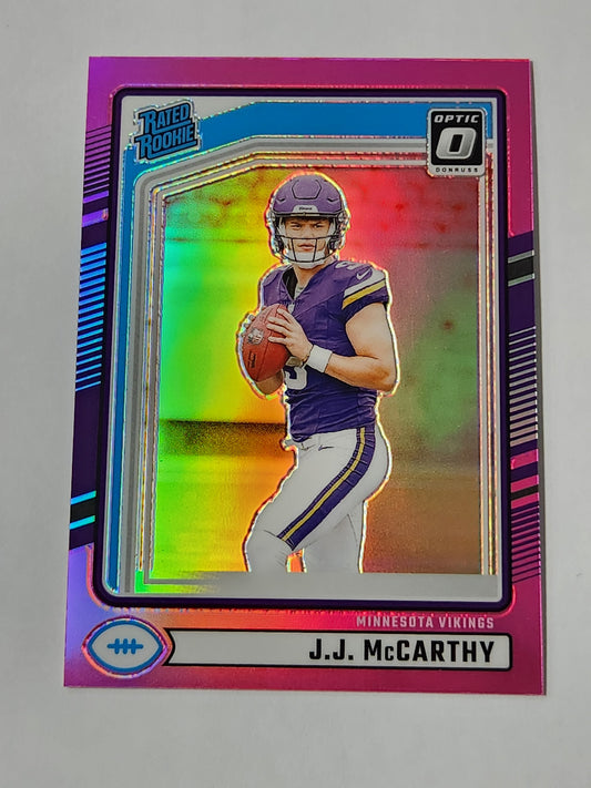 2024 Donruss Optic JJ McCarthy Pink Rated Rookie 303