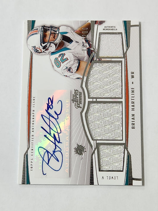 2013 Topps Prime Brian Hartline Patch Auto /200