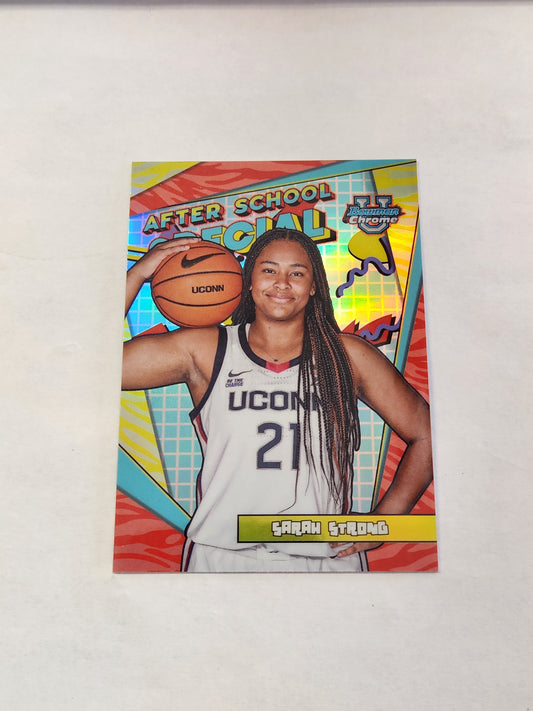 2025 Bowman Chrome U Sarah Strong After School Special Refractor Case Hit SSP