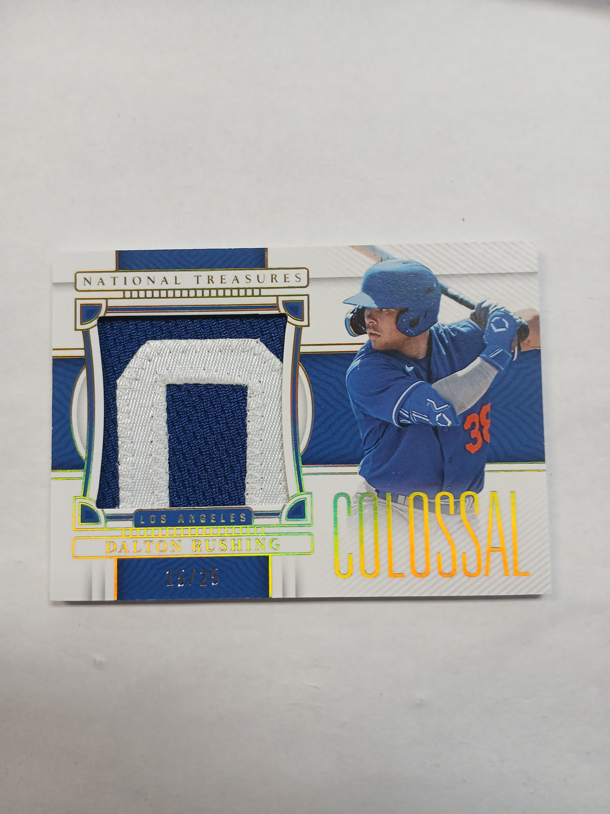 2023 National Treasures Dalton Rushing Colossal Dual Color Patch #/25