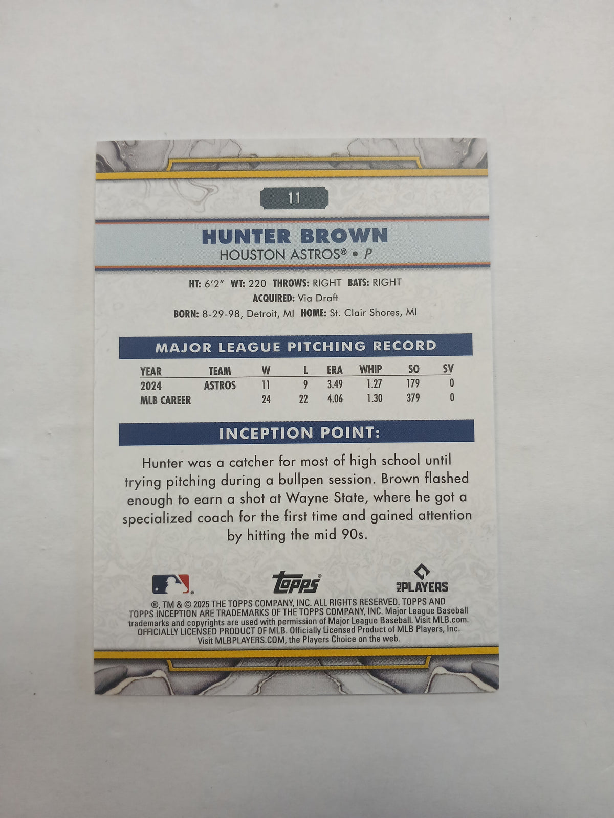 2025 Inception Hunter Brown Green #/75