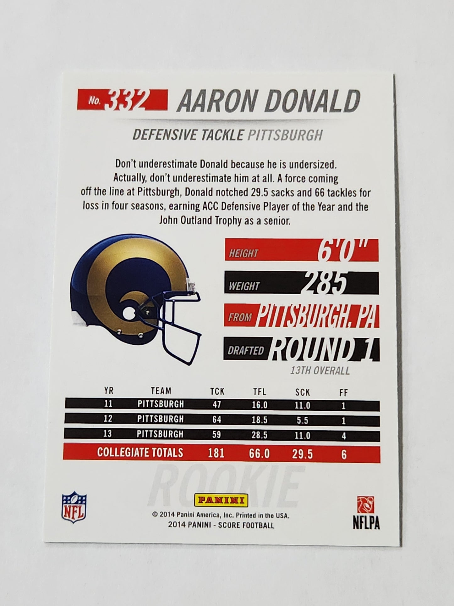 2014 Score Aaron Donald Hot Rookies /99