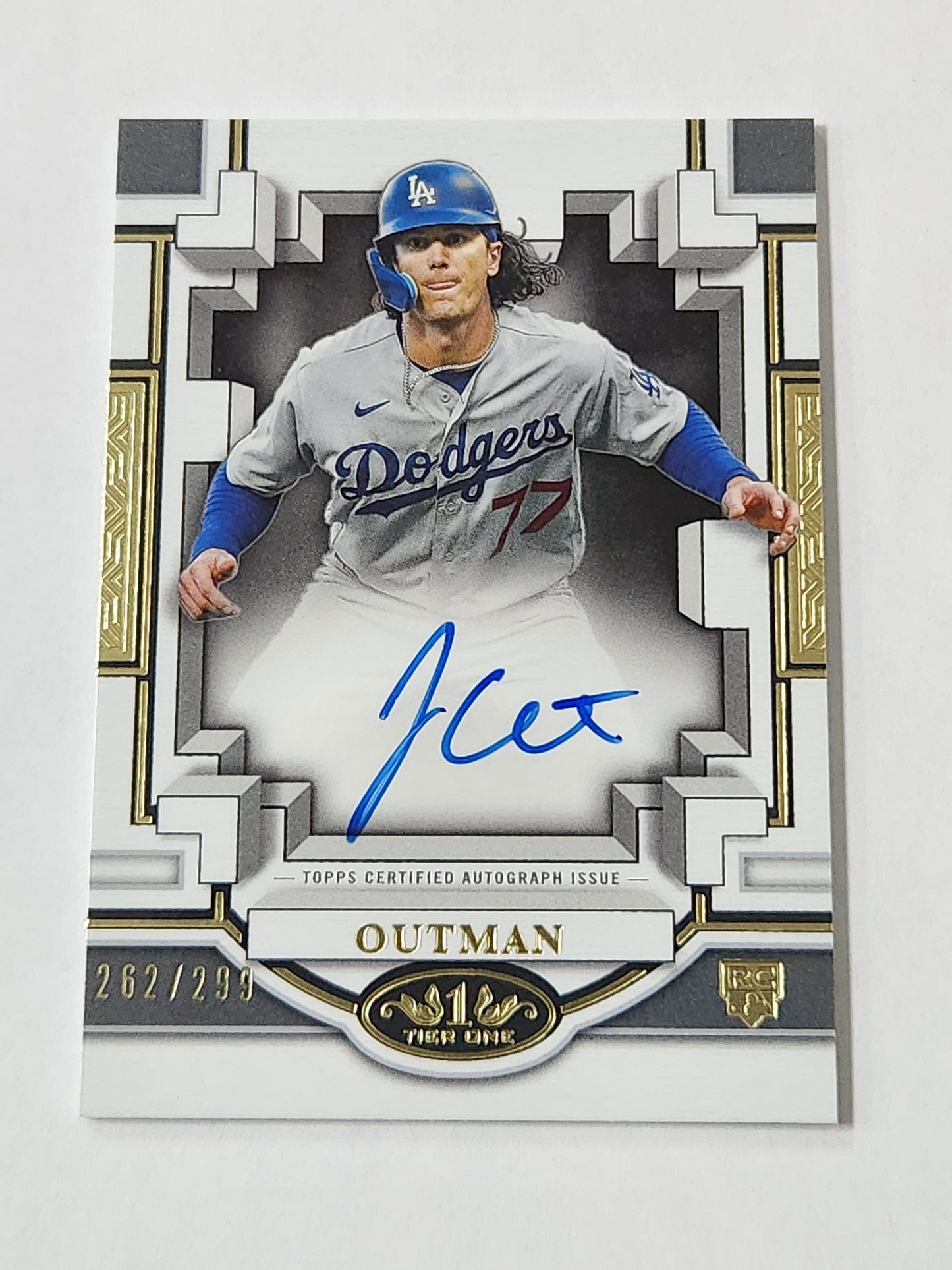 2023 Topps Tier One James Outman Rookie Auto /299 BOA-JO2