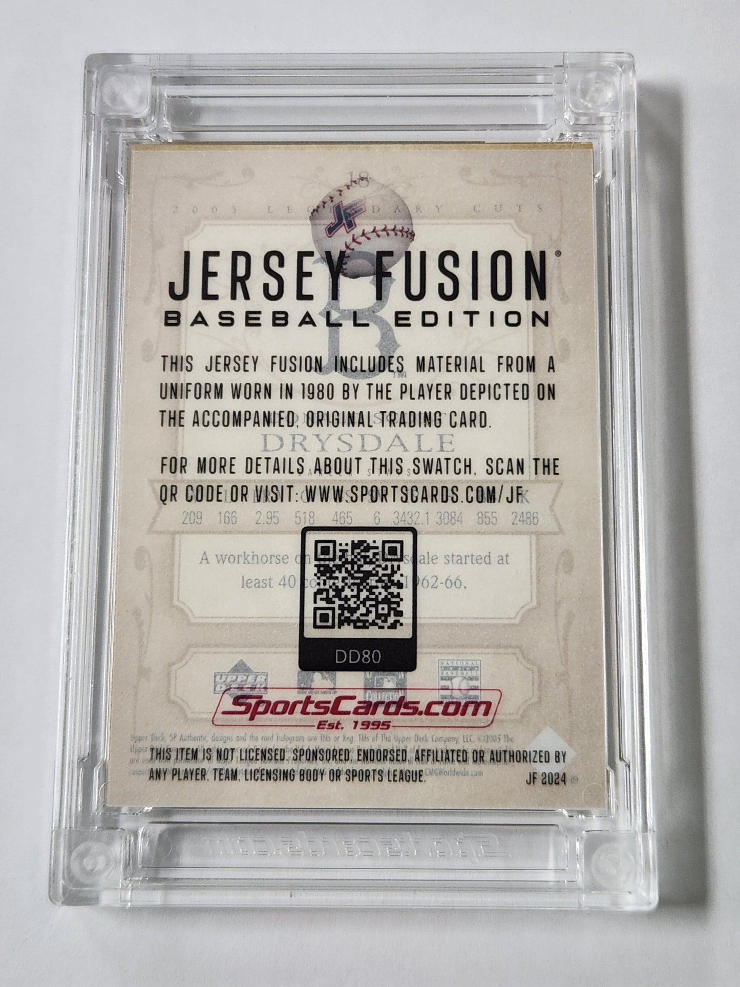 2024 Jersey Fusion Don Donald Drysdale Quad Patch # /25