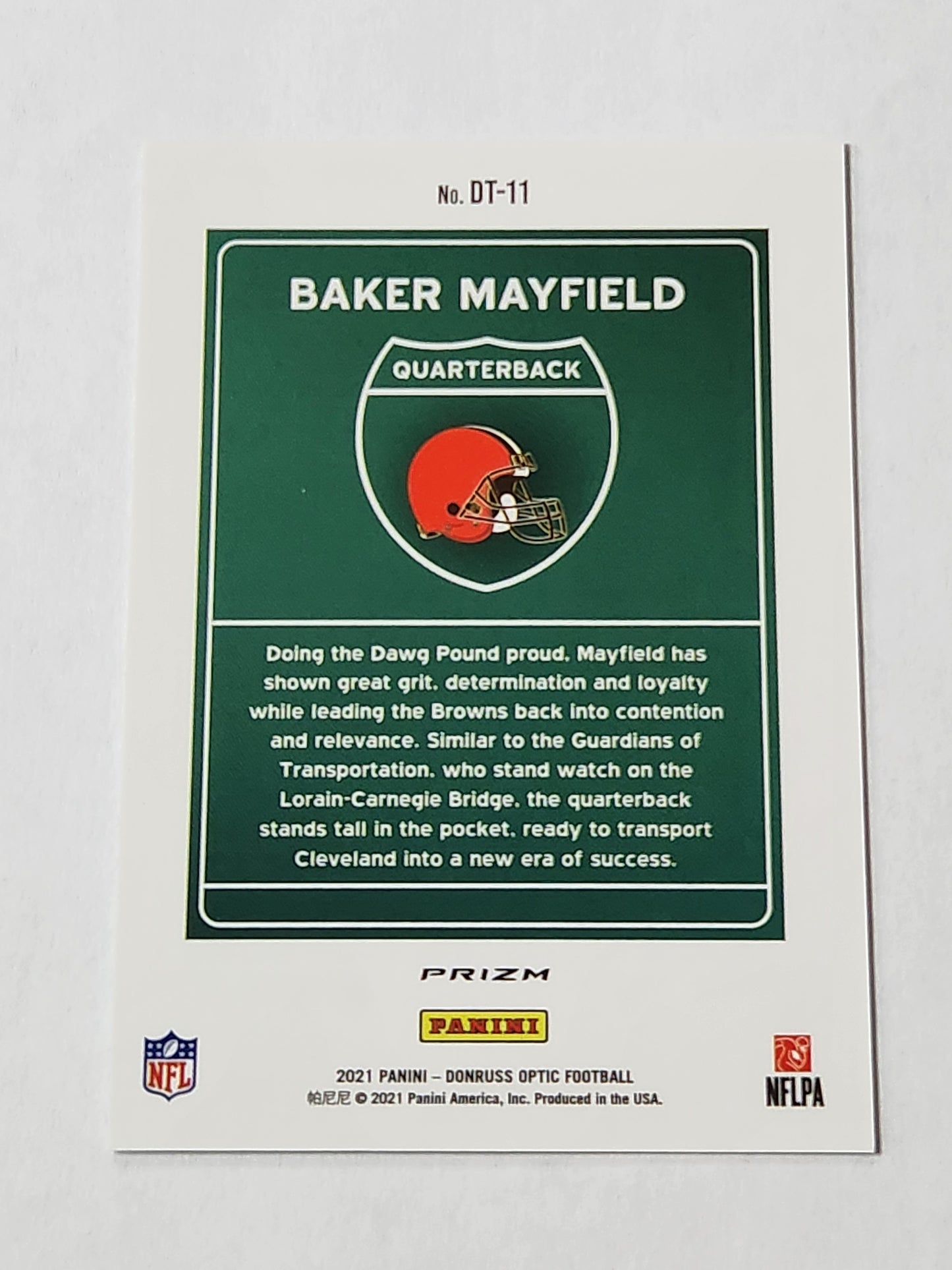 2021 Donruss Optic Baker Mayfield Downtown Case Hit SSP