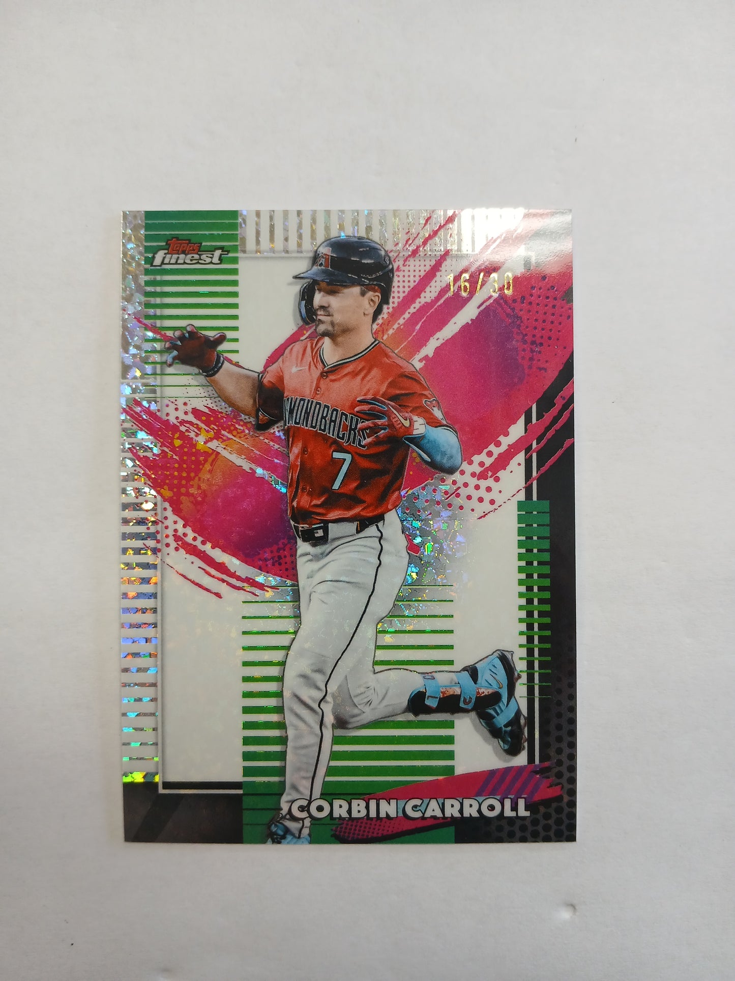2026 Topps Finest Corbin Carroll Rare White Sparkle Refractor #/30