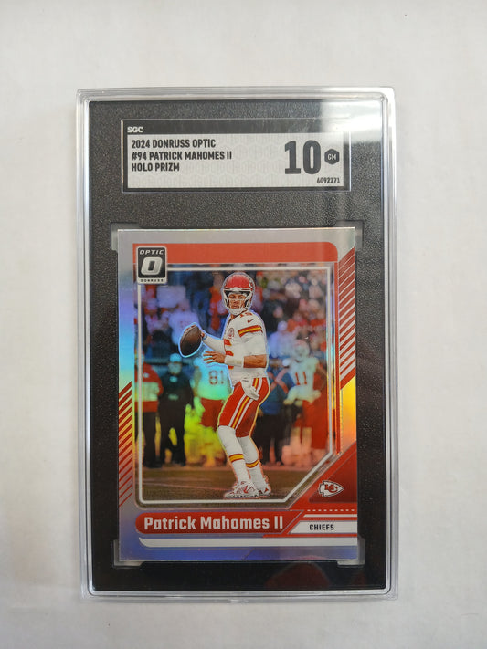 2024 Donruss Optic Patrick Mahomes II Holo Prizm SGC 10