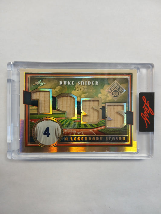 2025 Leaf Seasons in the Sun Duke Snider A Legendary Season Quad Relic #/25