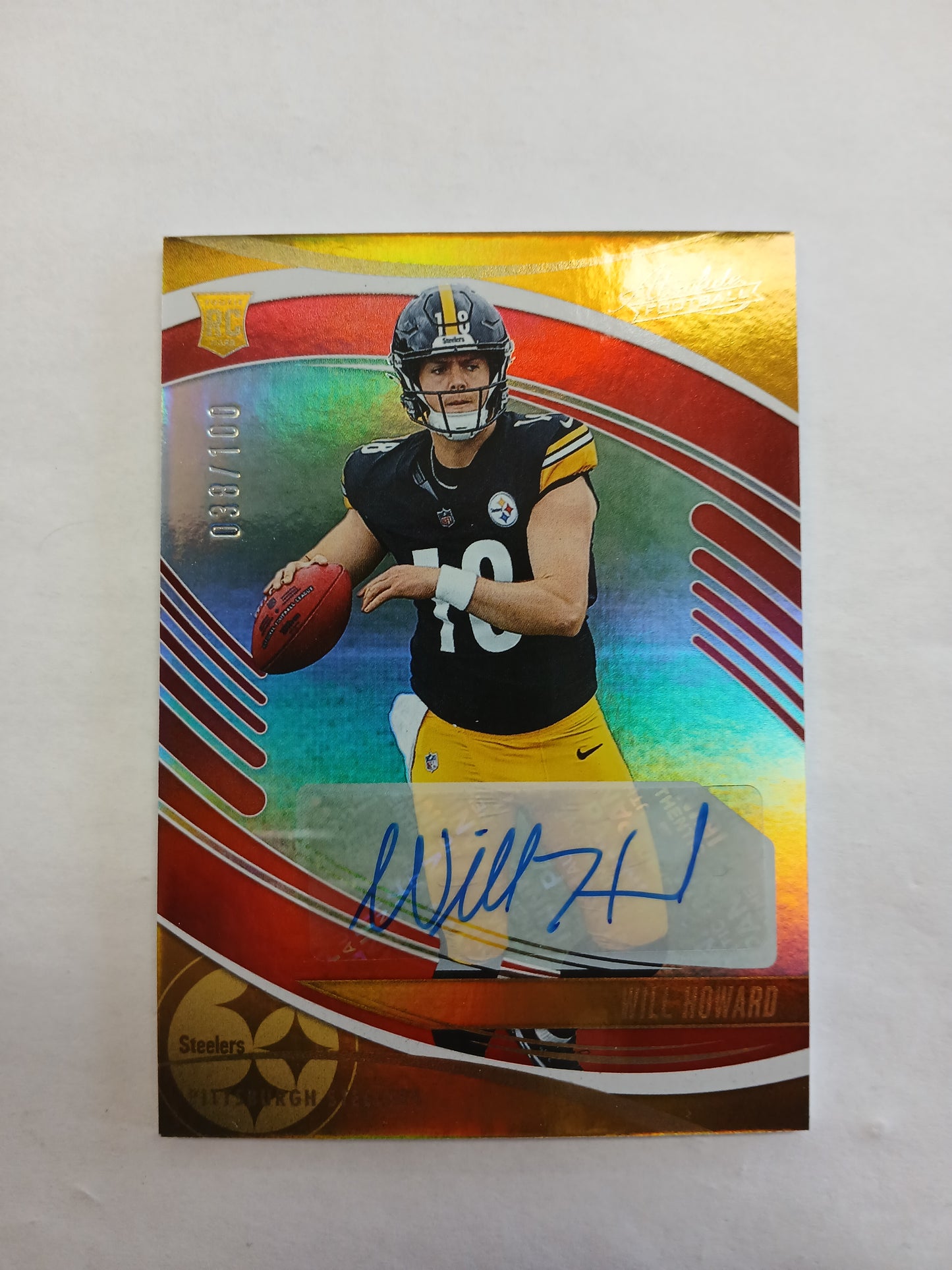 2025 Absolute Football Will Howard Rookie Auto Red Foil #/100