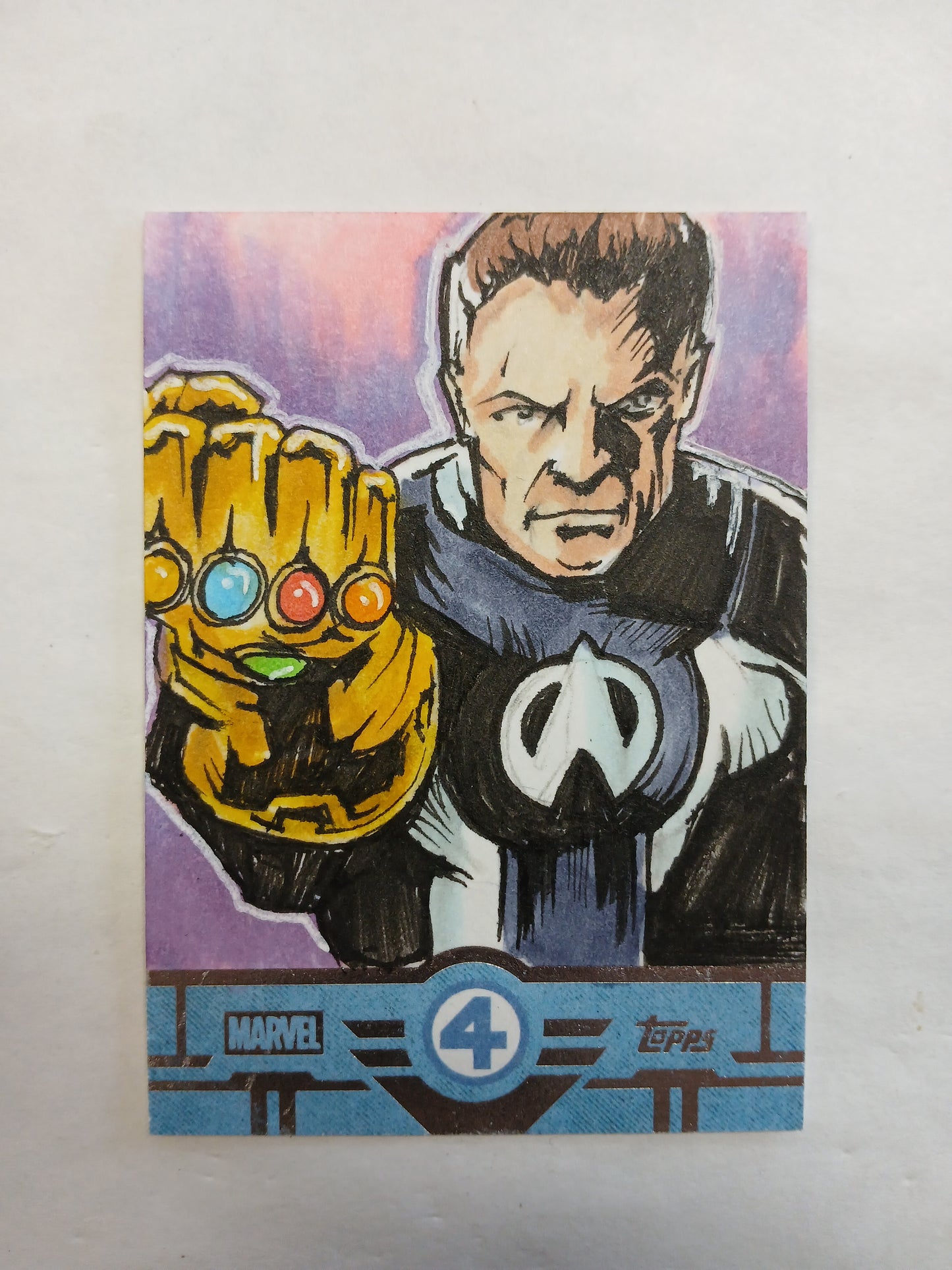 2026 Topps Finest Fantastic Four 65th Anniversary Reed Richards Mr. Fantastic Sketch Card Artist Jason Queen #1/1 One of One