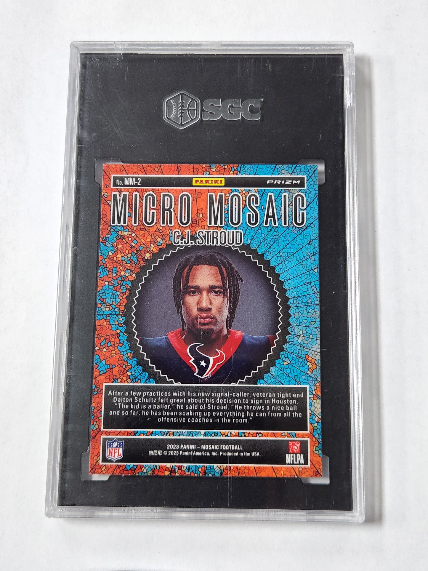 2023 Panini Mosaic CJ Stroud Micro Mosaic Rookie Case Hit SSP SGC 10