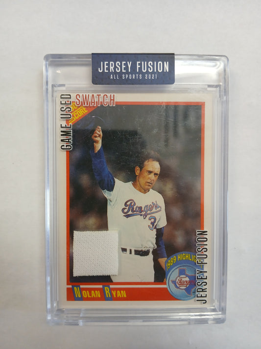 1990 Score Nolan Ryan Jersey Fusion Game Used Swatch