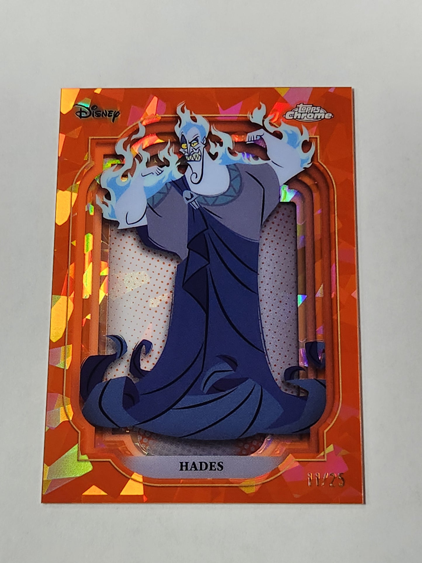 2024 Topps Chrome Disney Sapphire Hades Orange Ice /75