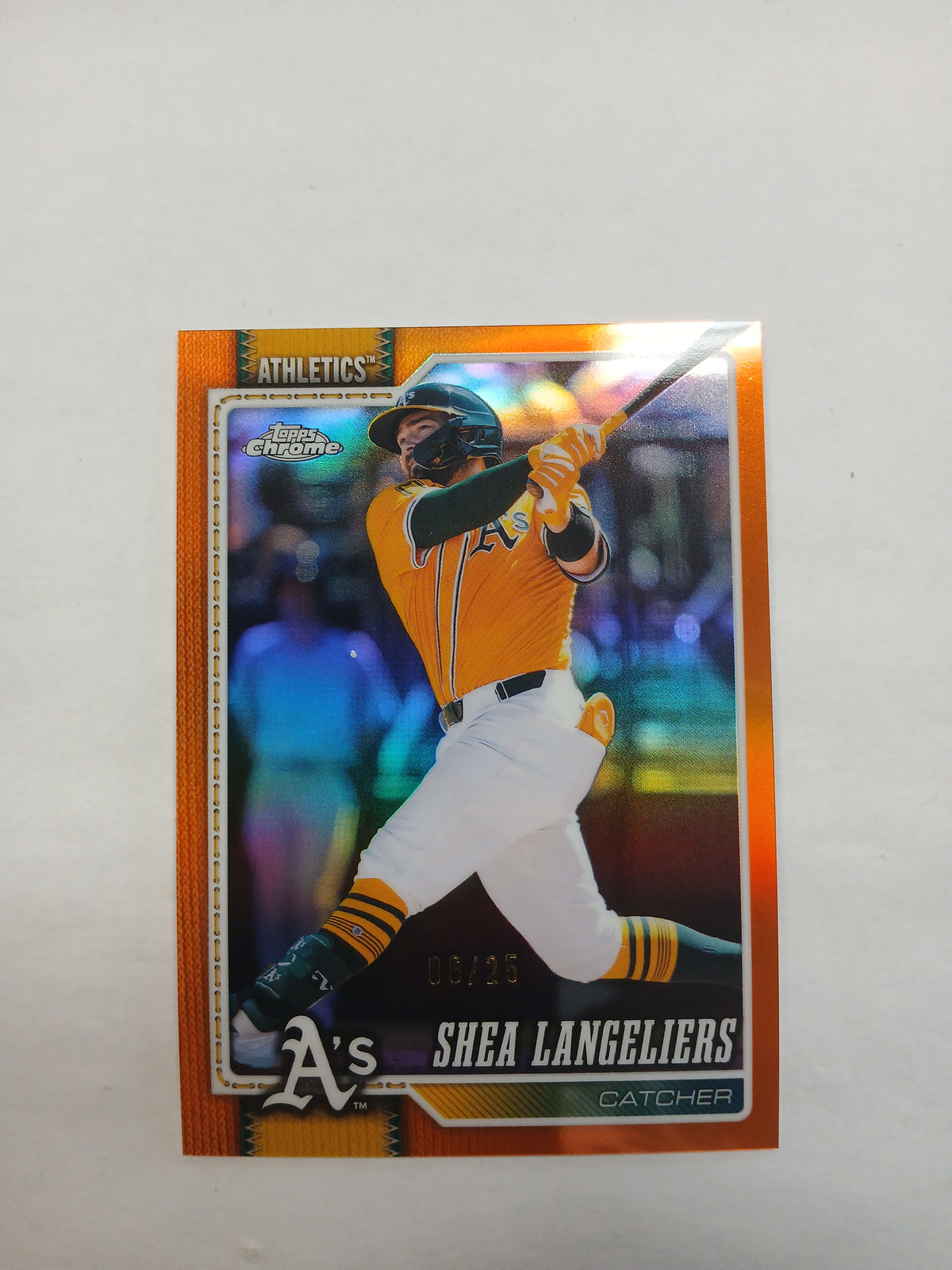 2026 Topps Chrome Shea Langeliers Orange Refractor #/25