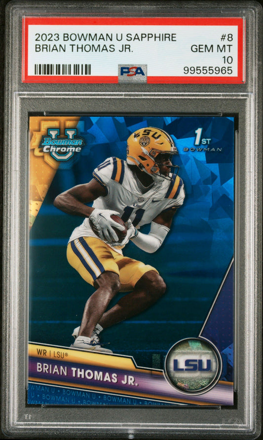 2023 Bowman U Chrome Brian Thomas Jr Sapphire PSA 10