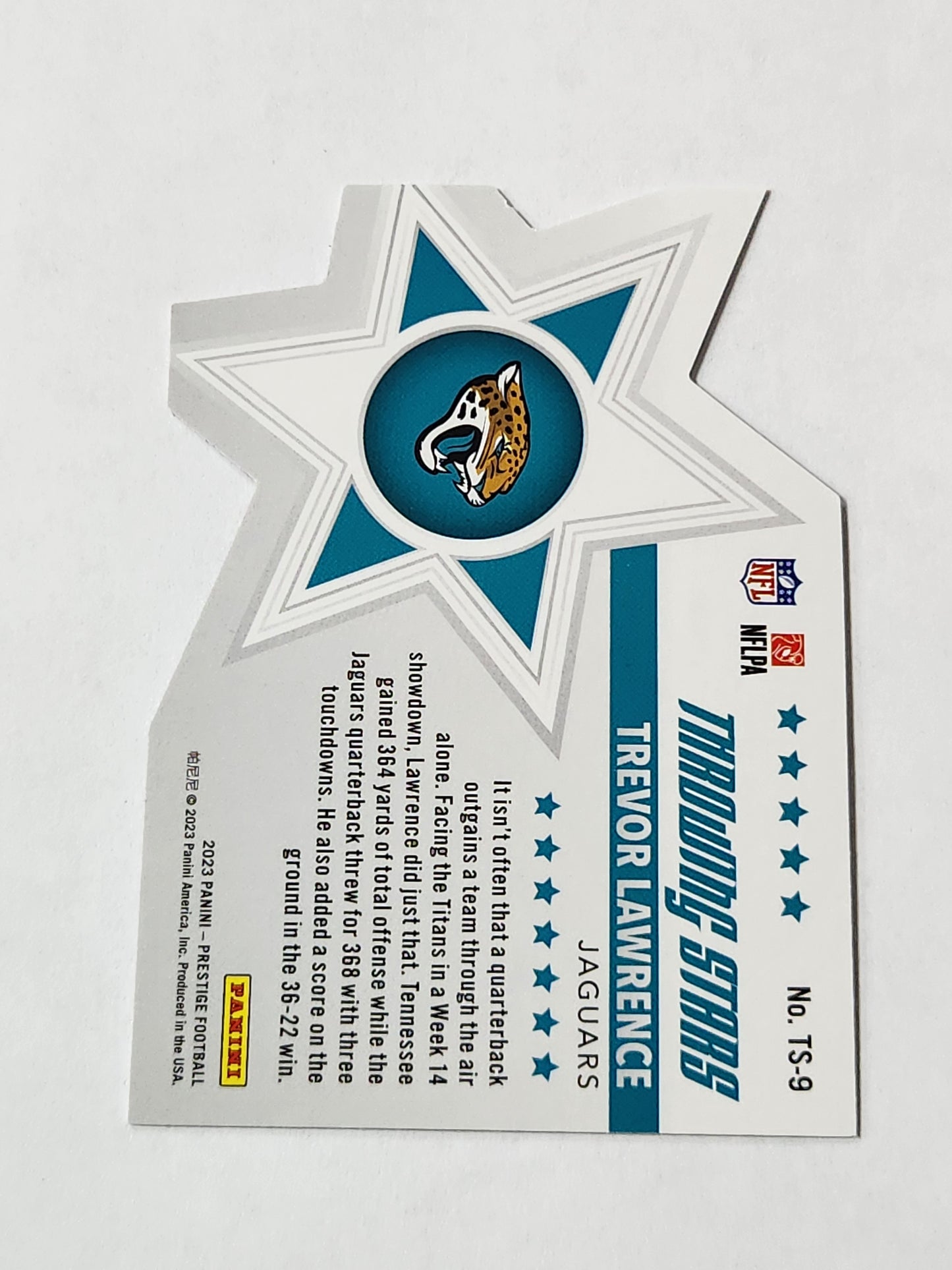2023 Prestige Trevor Lawrence Throwing Stars Die Cut SSP Case Hit