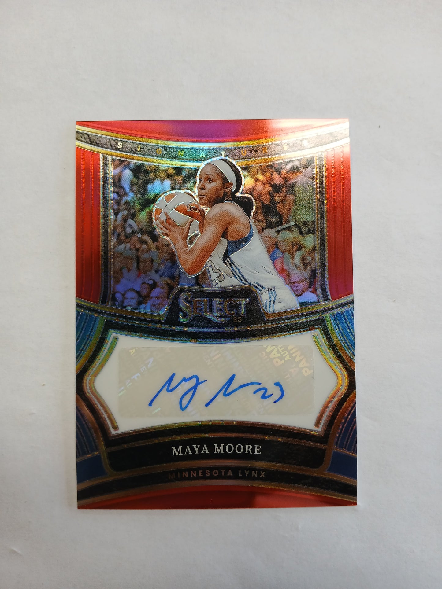 2025 Select Maya Moore Signatures Red Prizm Auto #/99