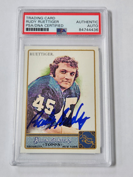 2011 Topps Allen Ginter Trading Card Rudy Ruettiger Auto PSA Authentic